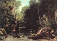Courbet, Gustave - The Shaded Stream( The Stream of the Puits Noir)